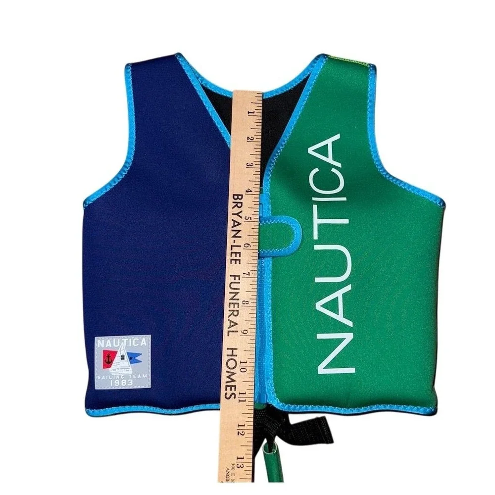 Nautica Kids Swim Aid Vest‎ M/L 33-55 pounds neoprene preppy cape cod sailing